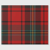 Retro-Rotkariertes Weihnachten Geschenkpapier (Flach)