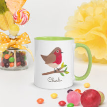 Retro-Rotkehlchen-Handillustration im Vintage-Stil