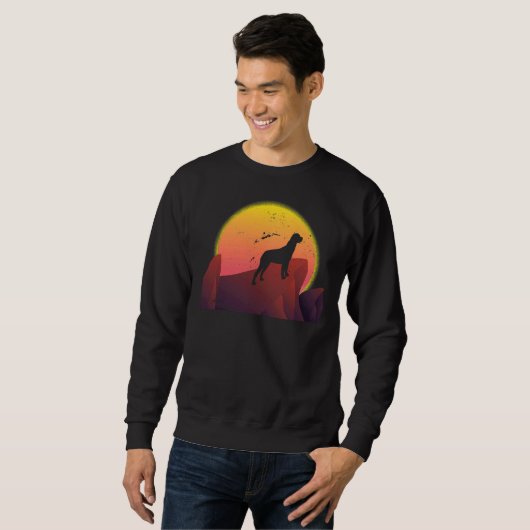 Retro Rottweiler 23 Sweatshirt (Vorne ganz)