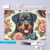 Retro Rottweiler Illustration Seidenpapier (Handwerk)
