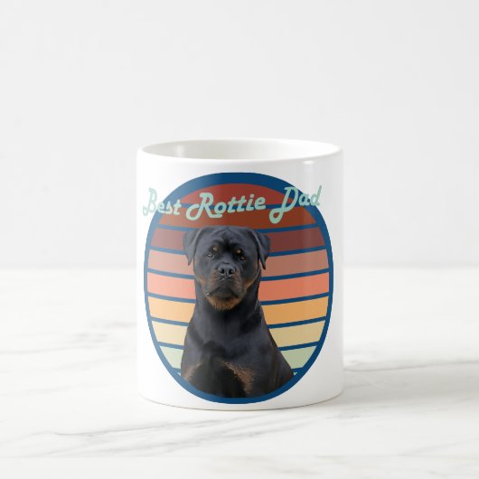 Retro Rottweiler Kaffeetasse (Mittel)
