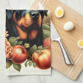 Retro Rottweiler Malerei Geschirrtuch (Viertel Falte)