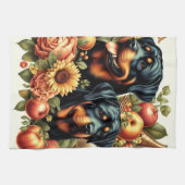 Retro Rottweiler Malerei Geschirrtuch (Horizontal)