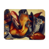 Retro Rottweiler Malerei Magnet (Horizontal)