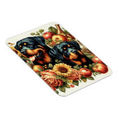 Retro Rottweiler Malerei Magnet (Rechte Seite)