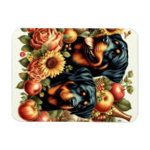 Retro Rottweiler Malerei Magnet (Horizontal)
