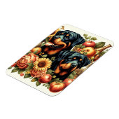 Retro Rottweiler Malerei Magnet (Linke Seite)