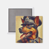 Retro Rottweiler Malerei Magnet (Vorderseite/Rückseite)