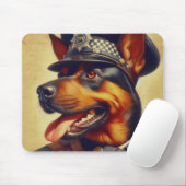 Retro Rottweiler Malerei Mousepad (Mit Mouse)
