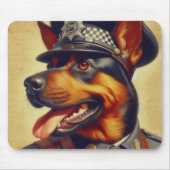 Retro Rottweiler Malerei Mousepad (Vorne)