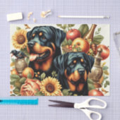 Retro Rottweiler Malerei Seidenpapier (Handwerk)