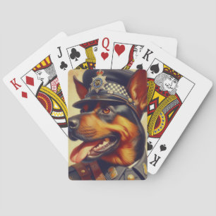 Retro Rottweiler Malerei Spielkarten