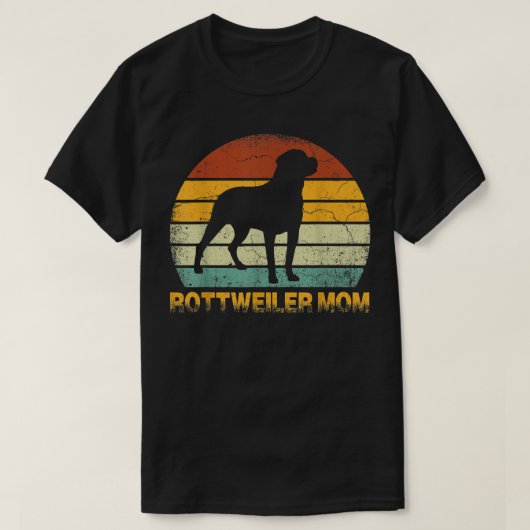 Retro Rottweiler Mama Gift Dog Owner Mutter Hausfr T-Shirt (Design vorne)