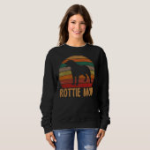 Retro Rottweiler Mama Rott Dog Mutter Heimtiere Ro Sweatshirt (Vorne ganz)