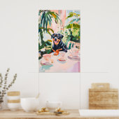 Retro-Rottweiler-Plakat, Rottweiler-Ölgemälde Poster (Küche)