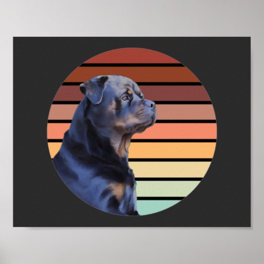 Retro Rottweiler Poster (Vorne)