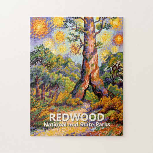 Retro-Rotwald Van Gogh Puzzle (Vertikal)