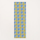 Retro Round Mexic Daisy Tile Muster Yogamatte (Vorderseite)