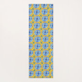 Retro Round Mexic Daisy Tile Muster Yogamatte (Rückseite)