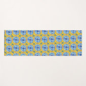 Retro Round Mexic Daisy Tile Muster Yogamatte (Vorderseite (Horizontal))