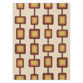 Retro Rounded Squares Yellow Orange aus den 60er J Tischdecke (Vorderseite)