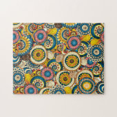 Retro Rounds farbenfroh Puzzle (Horizontal)