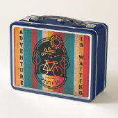 Retro Route 66 Bike Trail Metall Brotdose (Rückseite)