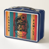 Retro Route 66 Bike Trail Metall Brotdose (Vorderseite)