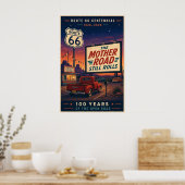 Retro Route 66 Centennial Drive In Poster (Küche)