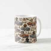 Retro Route 66 Cockapoo Tasse (VorderseiteRechts)