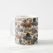Retro Route 66 Cockapoo Tasse (Vorderseite Links)