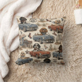 Retro Route 66 Cockapoo-Wurfkissen Kissen (Decke)
