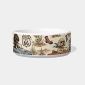 Retro Route 66 Hund Napf (Links)