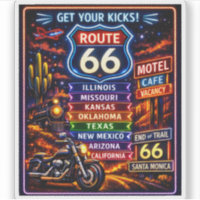 Retro Route 66 Neon Highway Reisender Souvenir