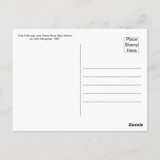 Retro-Route 66 Postkarte (Rückseite)