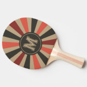 Retro Route 66 Sunburst Paddle Tischtennis Schläger (Seitenansicht)