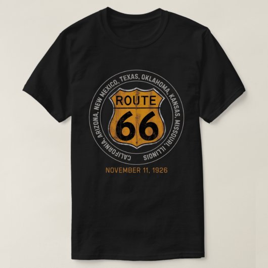 Retro-Route 66 T-Shirt (Design vorne)