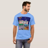 Retro Route 66 Tasse T-Shirt (Vorne ganz)