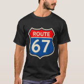 Retro Route 67 Meme Six Seven Aura Energy Number 6 T-Shirt (Vorderseite)