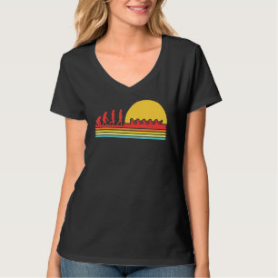 Retro Rowing Evolution Rowboat Paddling Kanufahrt T-Shirt