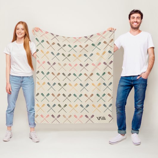 Retro Rowing Lover Blanket Gemütliches Theme für R Fleecedecke (Beispiel)