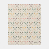 Retro Rowing Lover Blanket Gemütliches Theme für R Fleecedecke (Vorderseite)