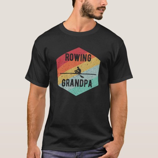 Retro Rowing Opa 70's Rowers Geschenk T-Shirt (Vorderseite)