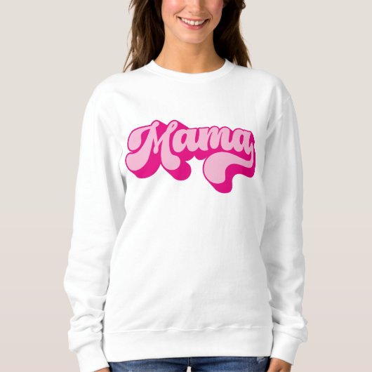 Retro Royal Lila Mama Sweatshirt (Vorderseite)