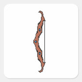 Retro RPG Bow Quadratischer Aufkleber (Vorderseite)