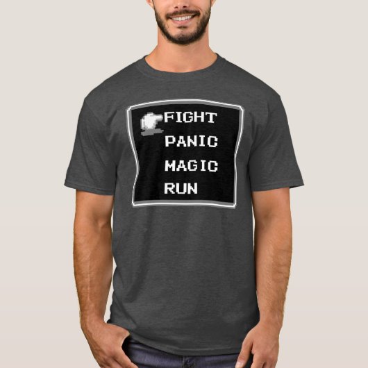 Retro RPG-Menü-T - Shirt (8-Bit) (Vorderseite)