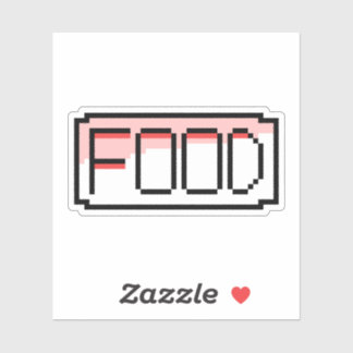 Retro-RPG-Pixel-Art – Chat-Box ‚Essen‘ Aufkleber