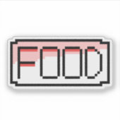 Retro-RPG-Pixel-Art – Chat-Box ‚Essen‘ Aufkleber (Vorderseite)