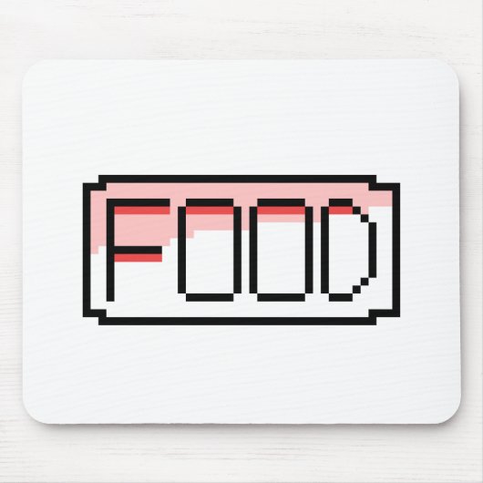 Retro RPG Pixel Art – Chat Box ‘Food’ Mousepad (Vorne)