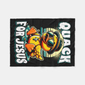 Retro Rubber Duck Christian Rubber Ducky Quacks Fo Fleecedecke (Vorderseite (Horizontal))